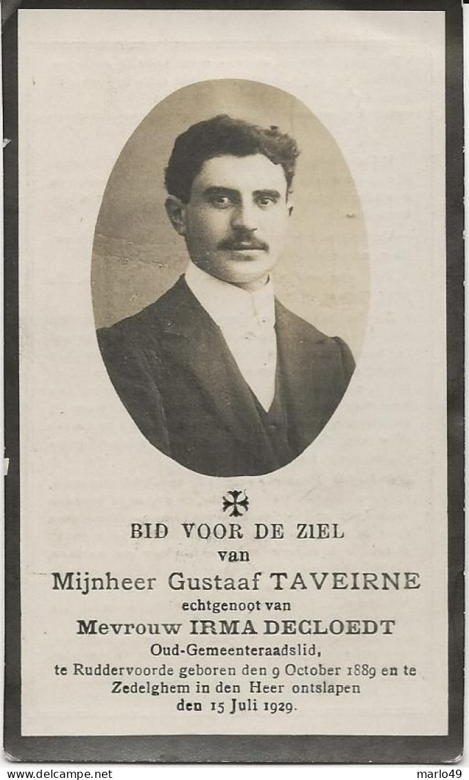 DP. GUSTAAF TAVEIRNE - DECLOEDT ° RUDDERVOORDE 1889- + ZEDELGHEM 1929 - Godsdienst & Esoterisme