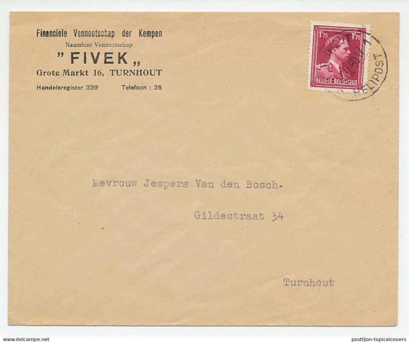 Cover / Postmark Belgium 1950 Helicopter Mail - Otros & Sin Clasificación