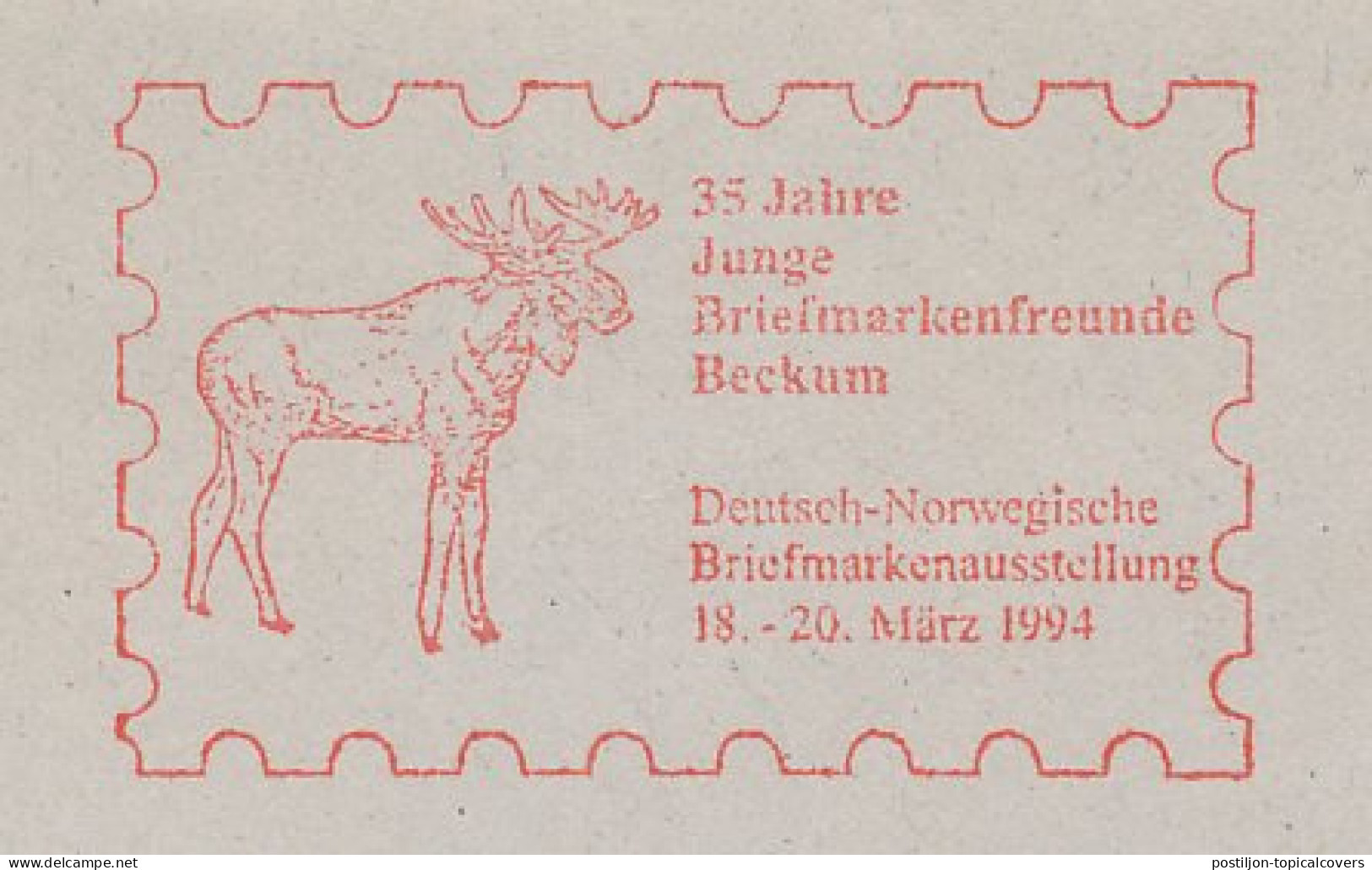 Meter Cut Germany 1994 Elk - Moose - Altri & Non Classificati