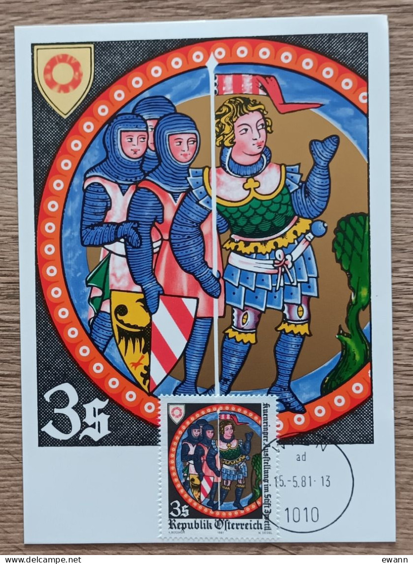 Autriche - CM 1981 - YT N°1499 - Exposition La Dynastie Des Kuenring à L'abbaye De Zwettl - Maximum Cards