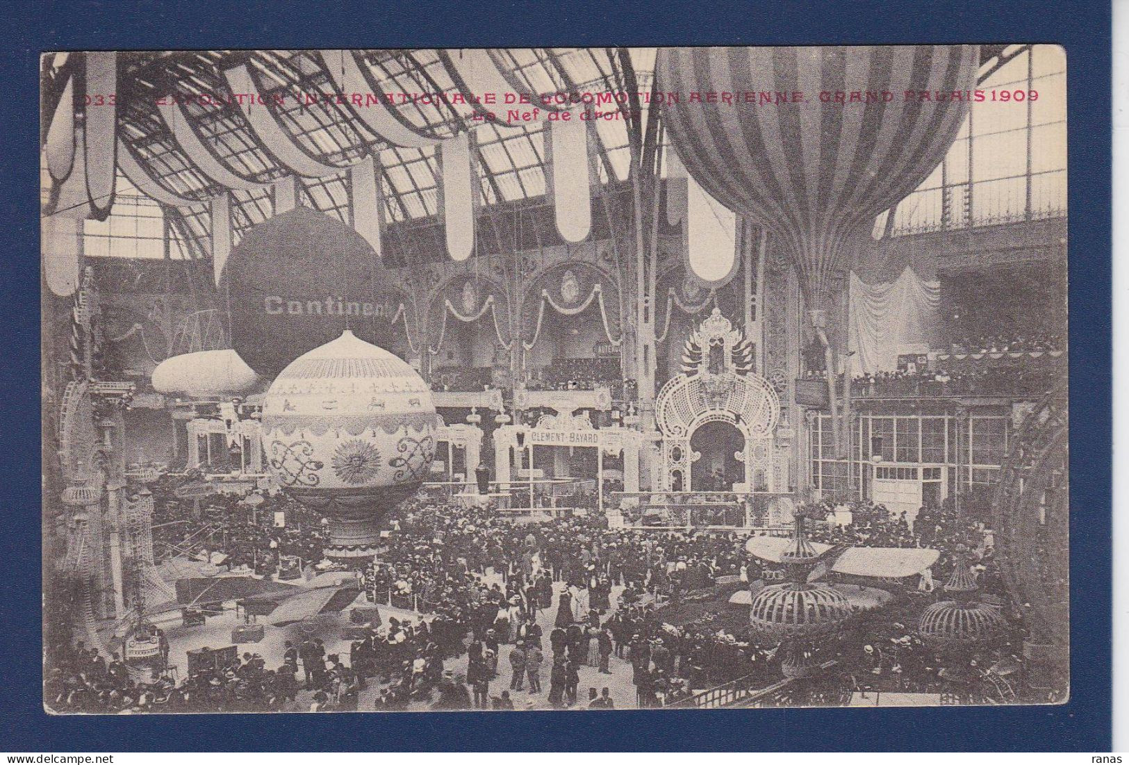 CPA Aviation > Montgolfières Exposition Grand Palais 1909 Non Circulée - Luchtballon