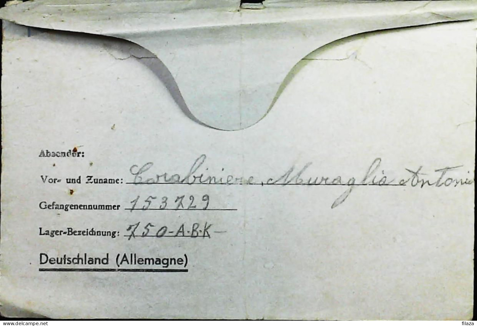 POW WW2 – WWII Italian Prisoner Of War In Germany - Censorship Censure Geprüft  – S7702 - Military Mail (PM)