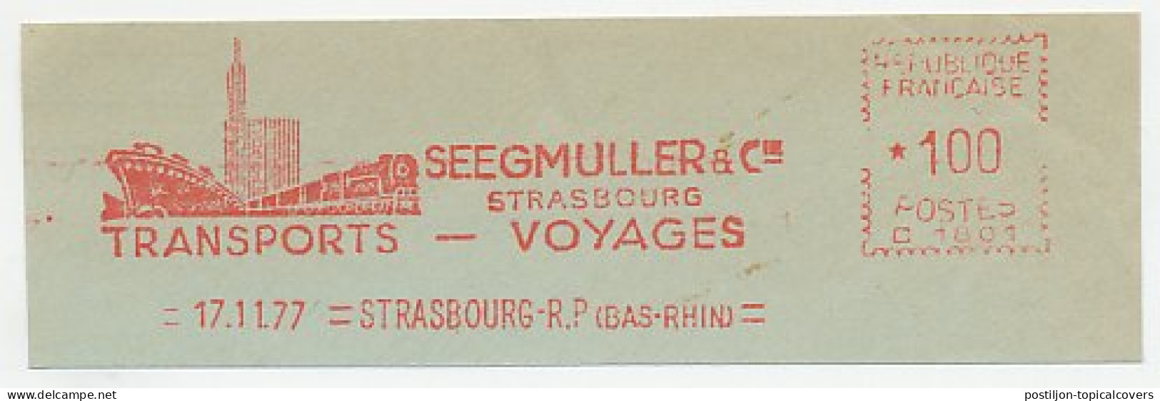 Meter Cut France 1977 Ship - Train - Sonstige & Ohne Zuordnung
