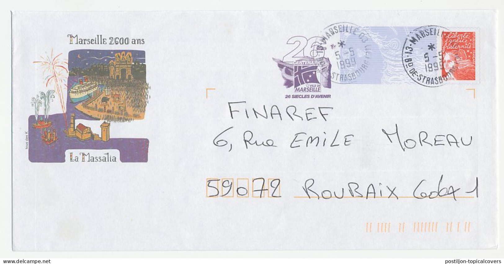 Postal Stationery / PAP France 1999 Marseille 2600 Year - Carnaval
