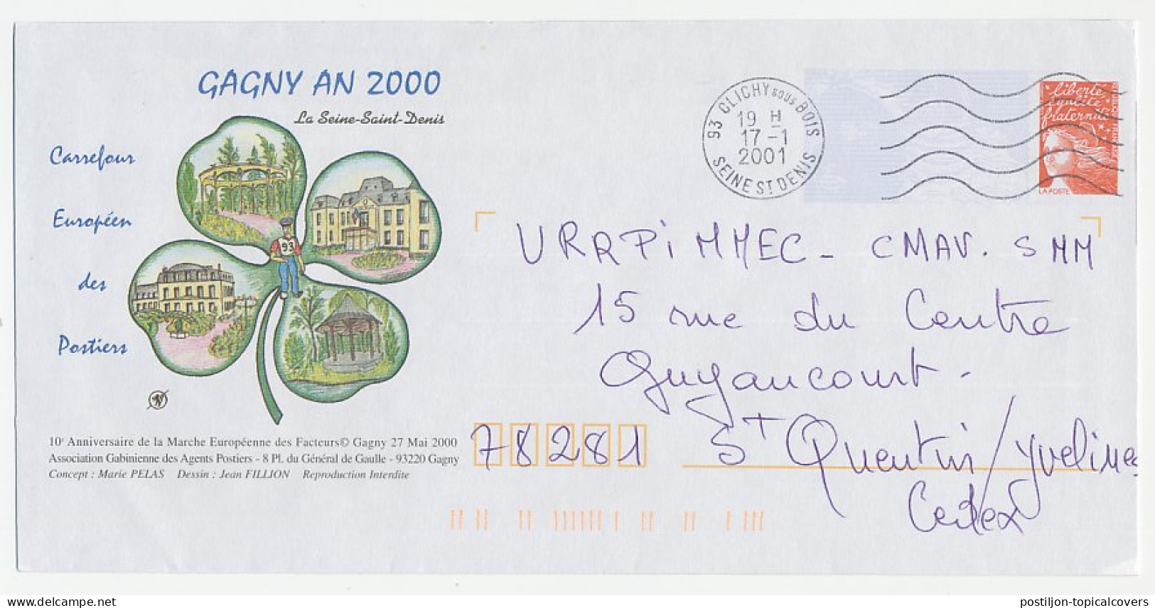Postal Stationery / PAP France 2001 Walking Event Postmen - Sonstige & Ohne Zuordnung
