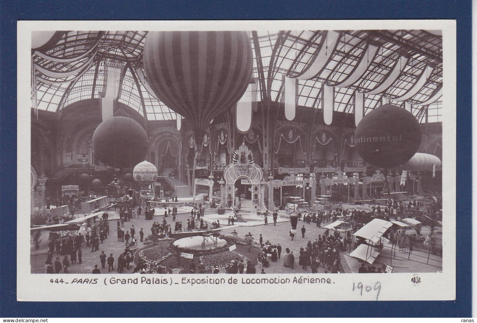 CPA Aviation > Montgolfières Exposition Grand Palais 1909 Non Circulée - Fesselballons