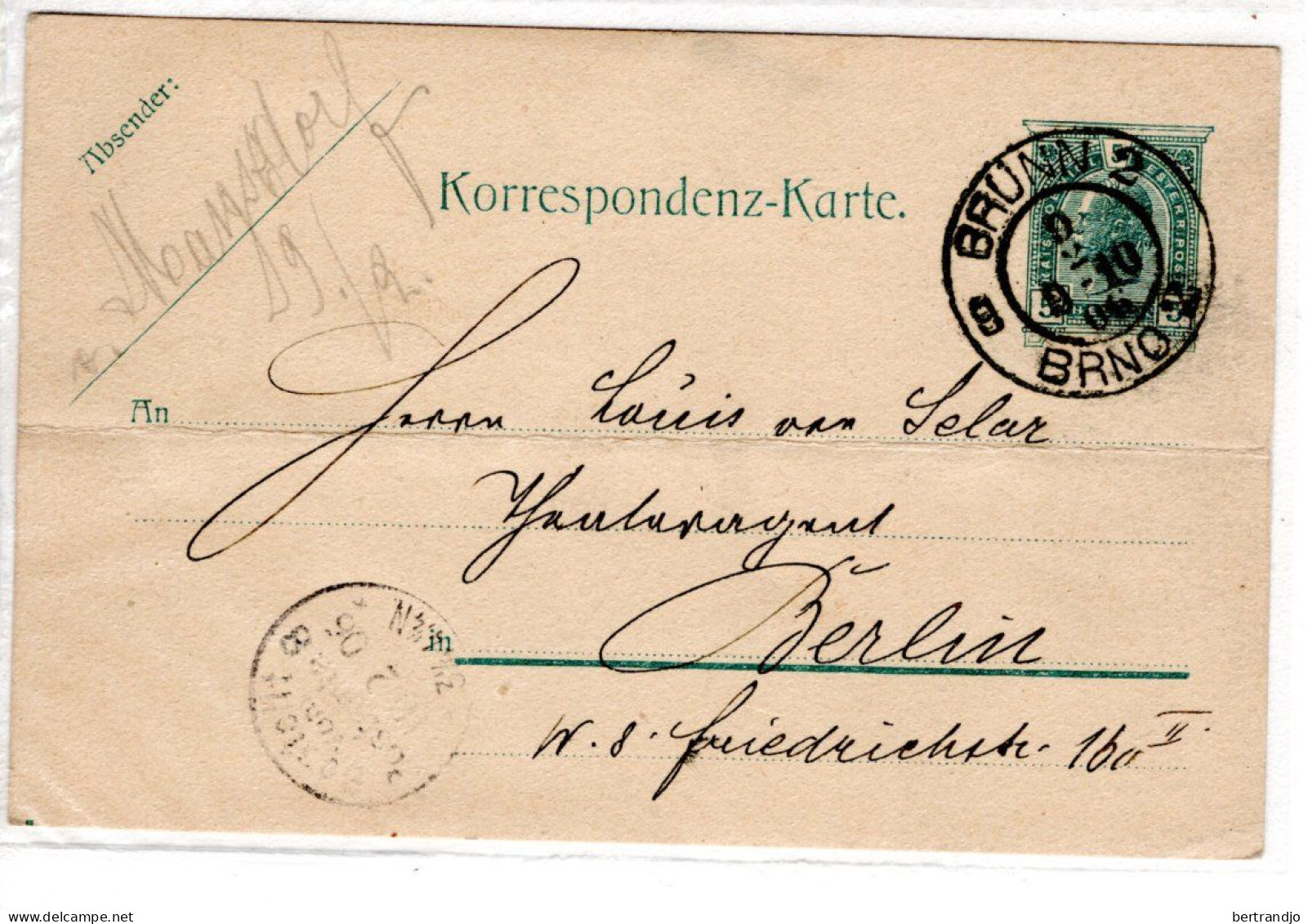 Entier De Brno / Brünn - Briefkaarten