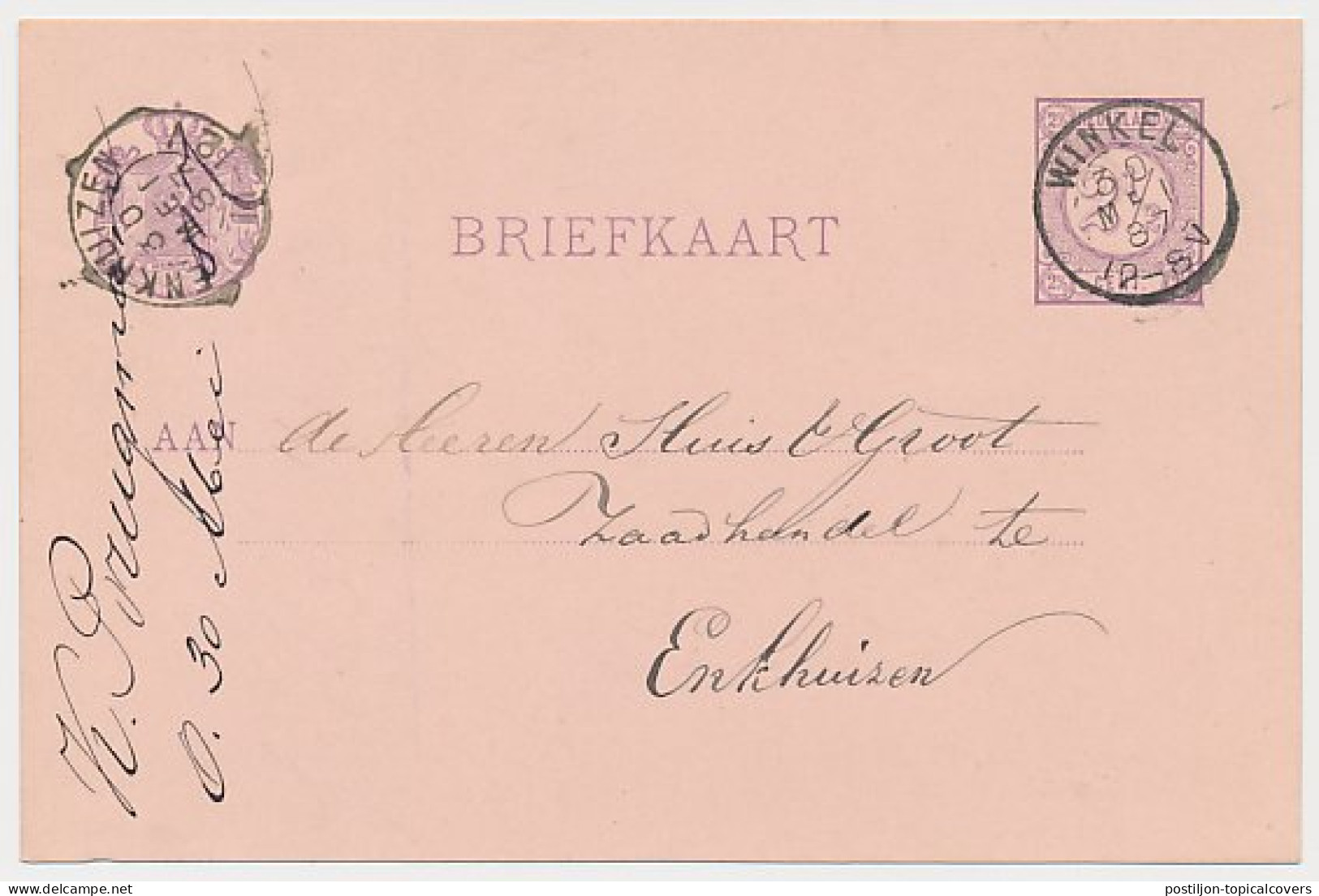 Kleinrondstempel Winkel 1887 - Non Classés