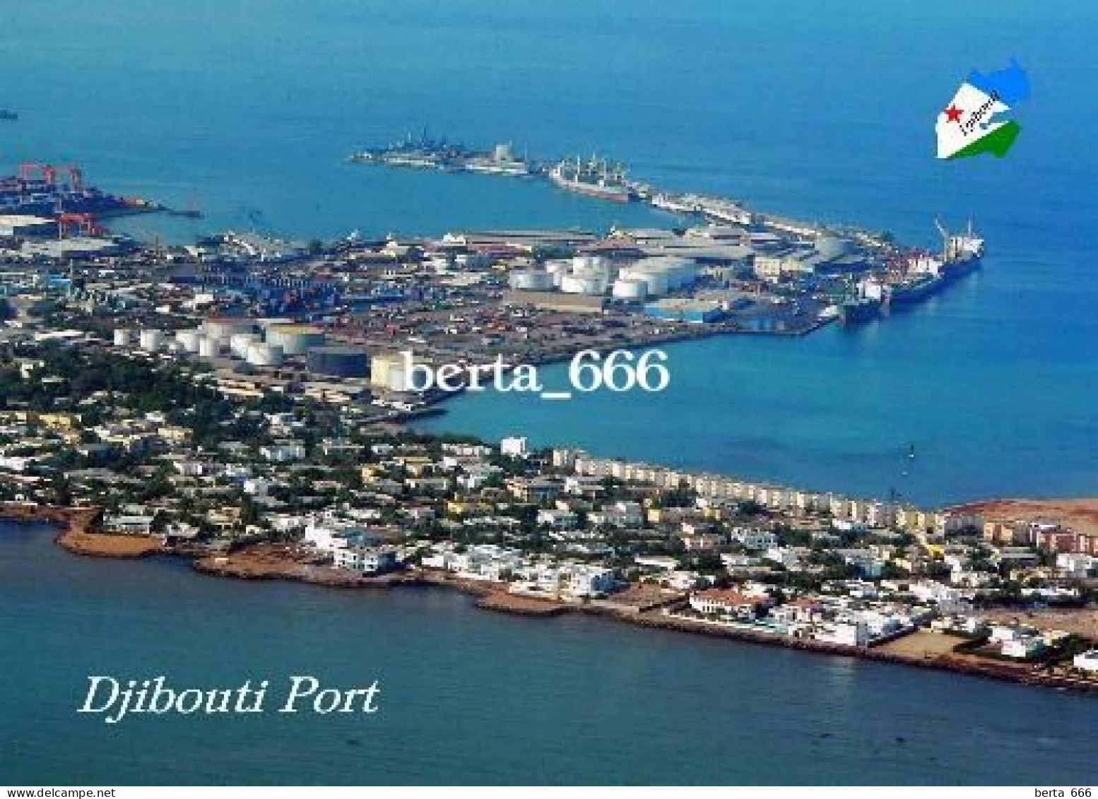 Djibouti City Port Aerial View New Postcard - Djibouti
