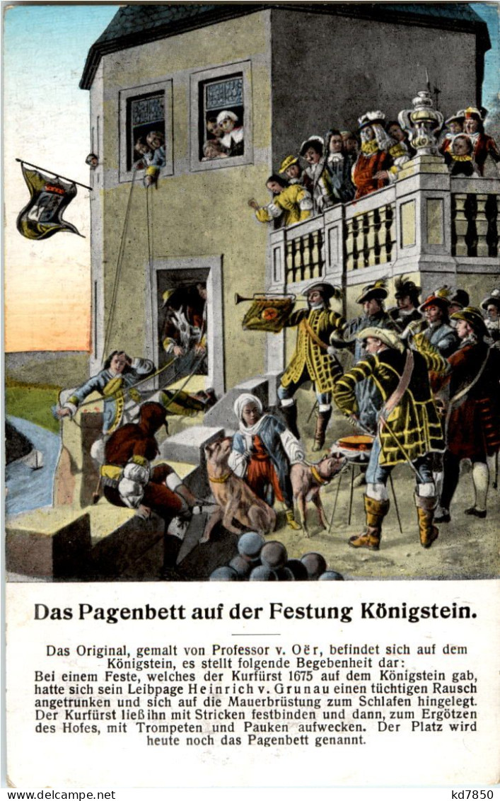 Pagenbett Auf Der Festung Königstein - Koenigstein (Saechs. Schw.)