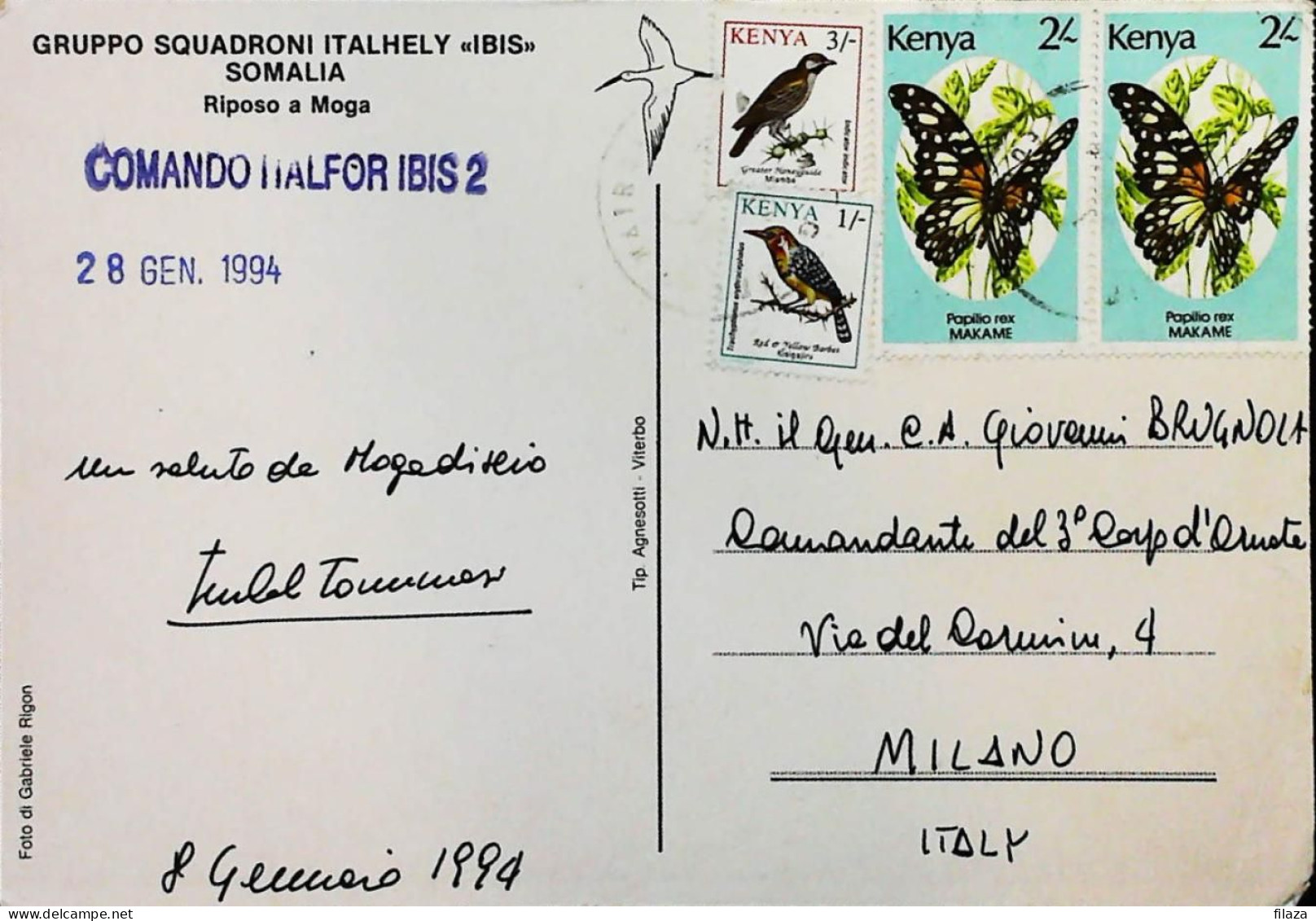 Italy - Military - Army Post Office In Somalia - ONU - ITALFOR - IBIS - Kenya - S6685 - Manöver