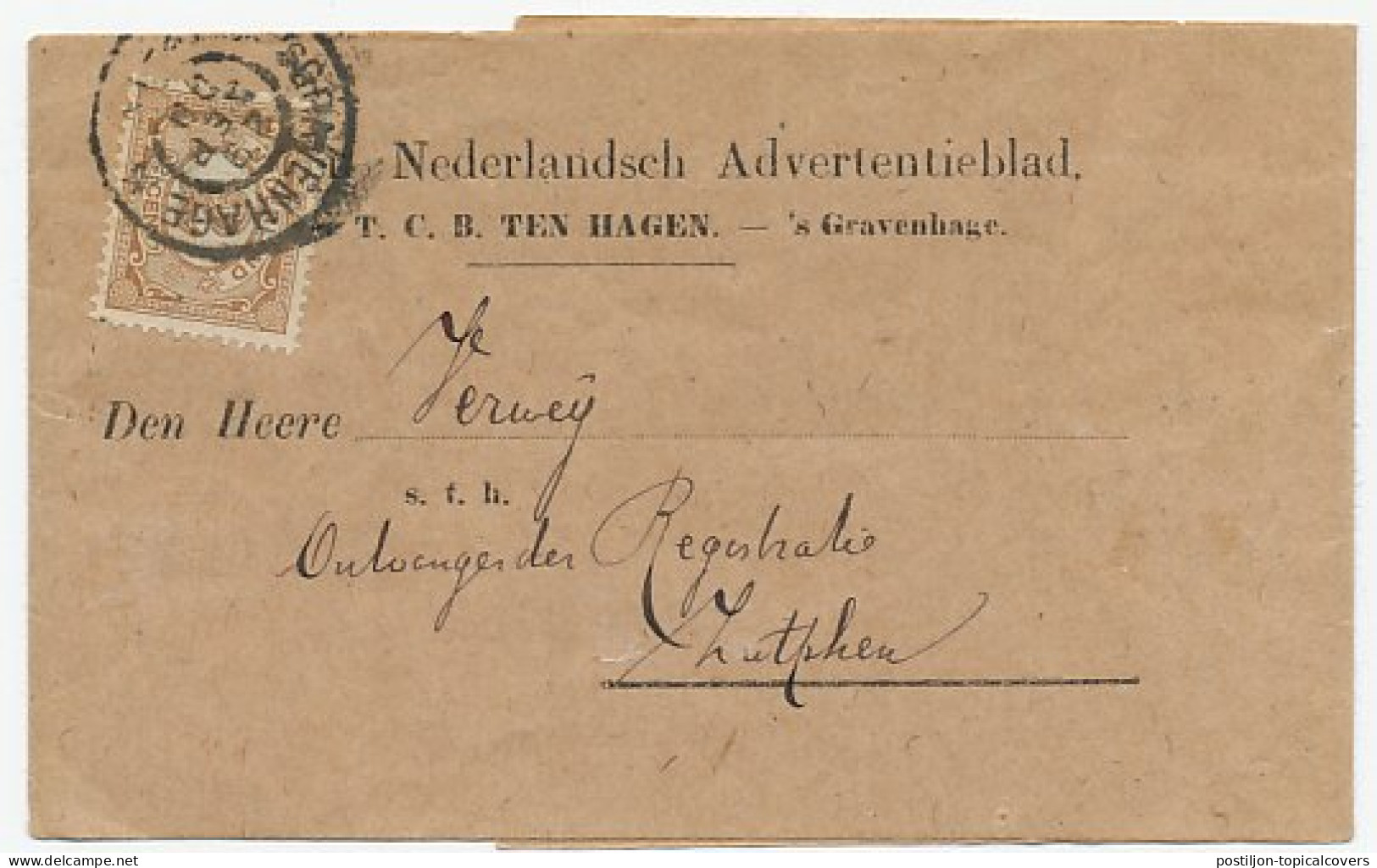 Em. 1899 Den Haag - Zutphen - Drukwerk Wikkel - Non Classés