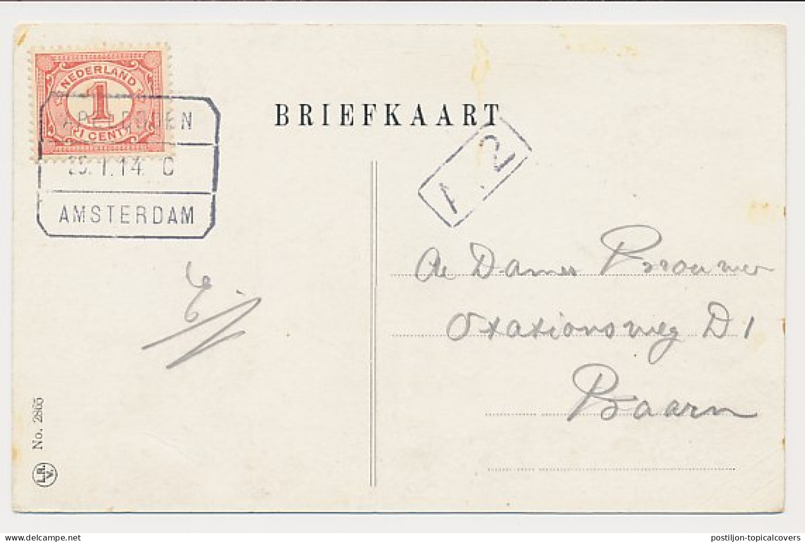 Treinblokstempel : Apeldoorn - Amsterdam C 1914 - Unclassified