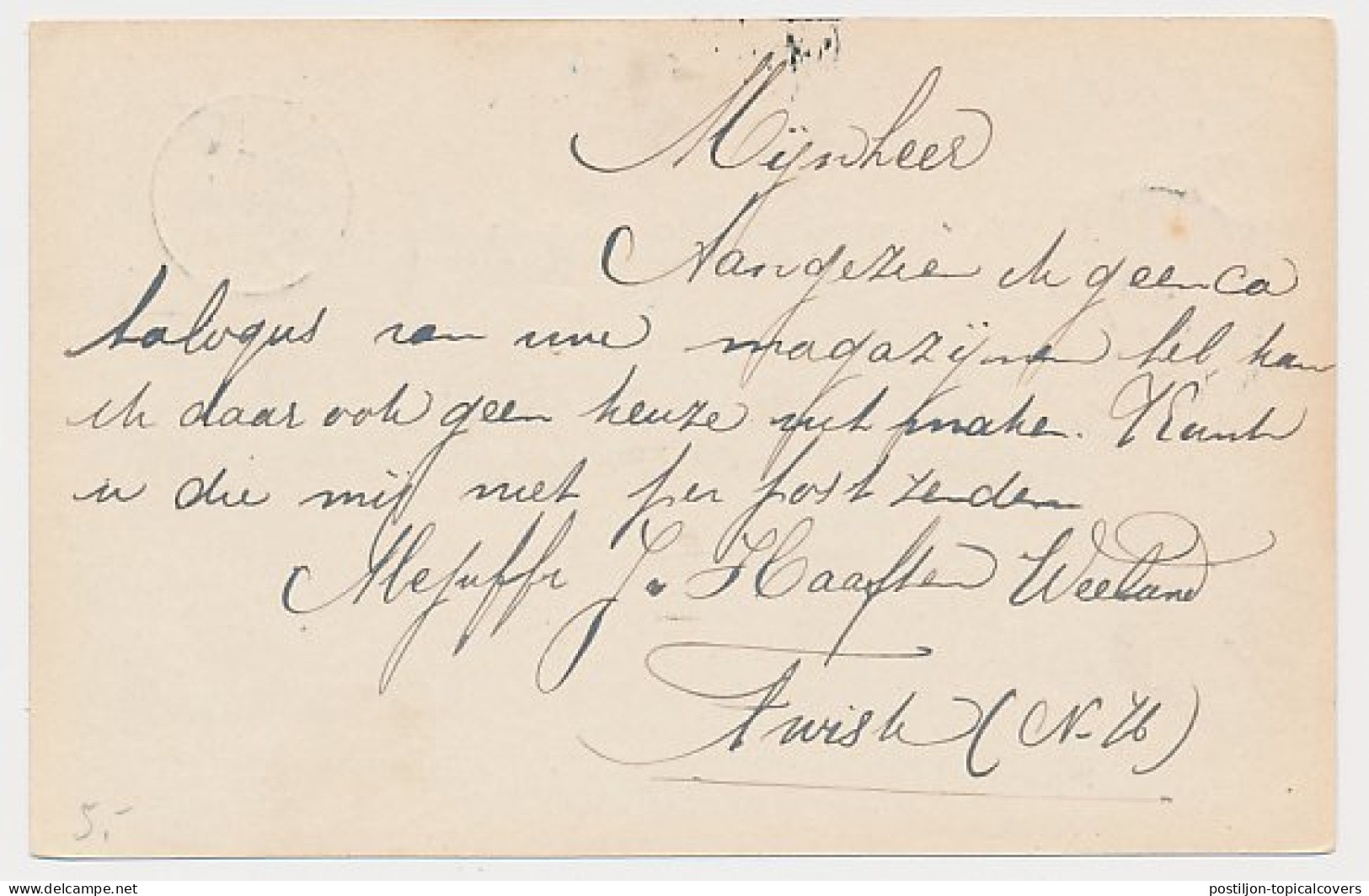 Kleinrondstempel Twisk 1898 - Unclassified