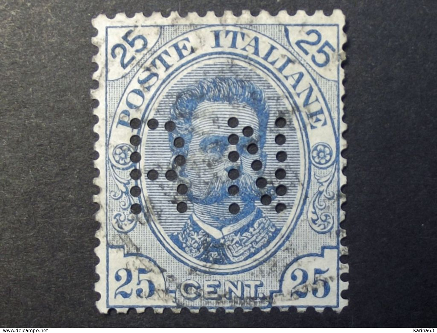 Italia - Italy - 1891  -  Perfin - Lochung -  R N  -  Cancelled - Afgestempeld