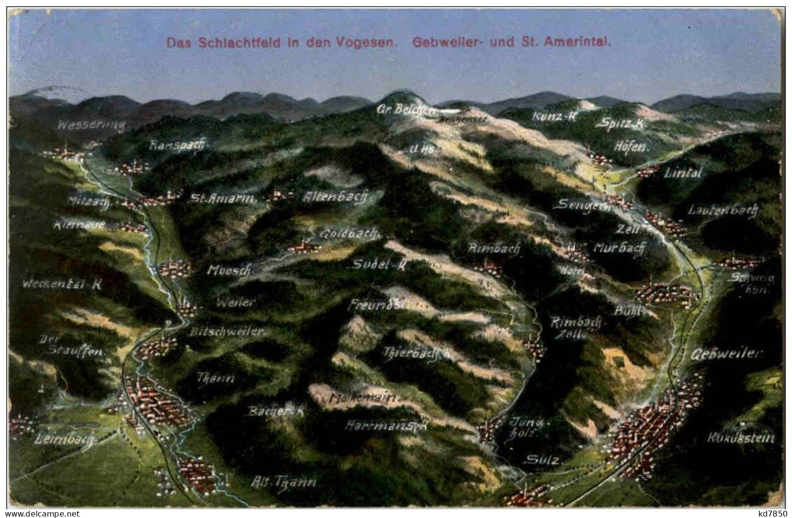 Die Schlacht In Den Vogesen - Gebweiler Und St. Amarintal - Feldpost - Guebwiller