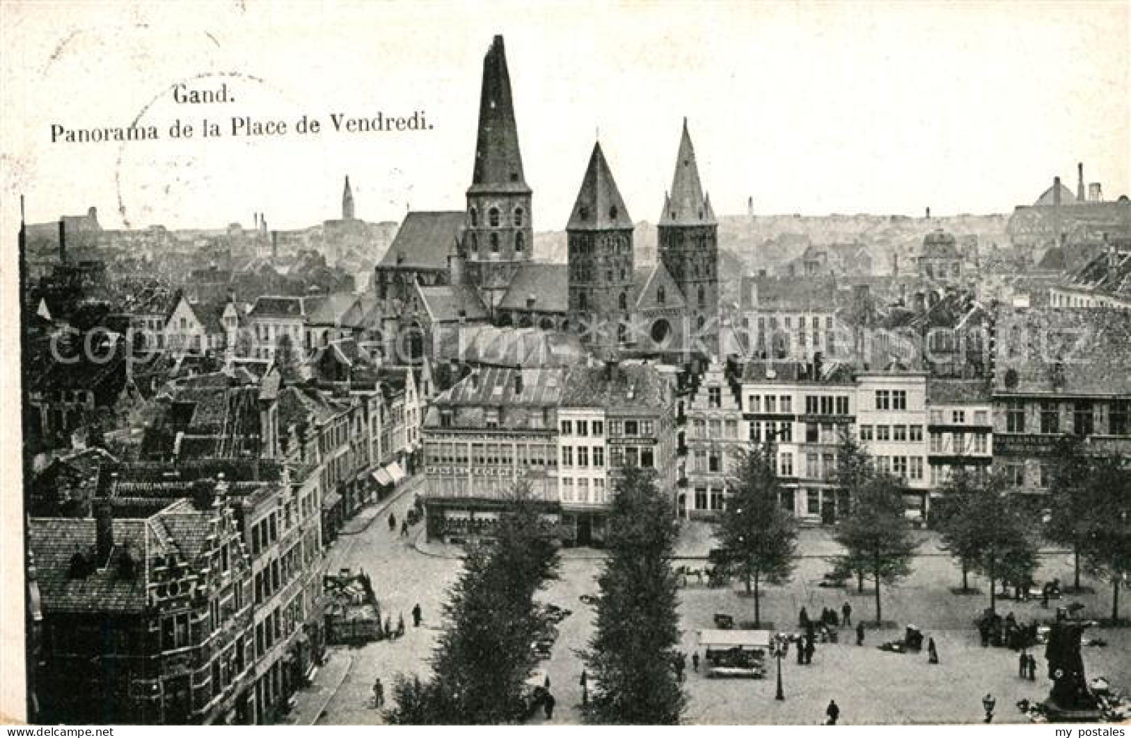 73337234 Gand Belgien Place De Vendredi Eglise Gand Belgien - Andere & Zonder Classificatie