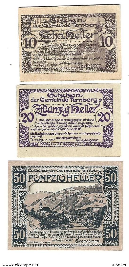 *notgeld   Austria Ternberg Serie Compleet   1063 - Oostenrijk