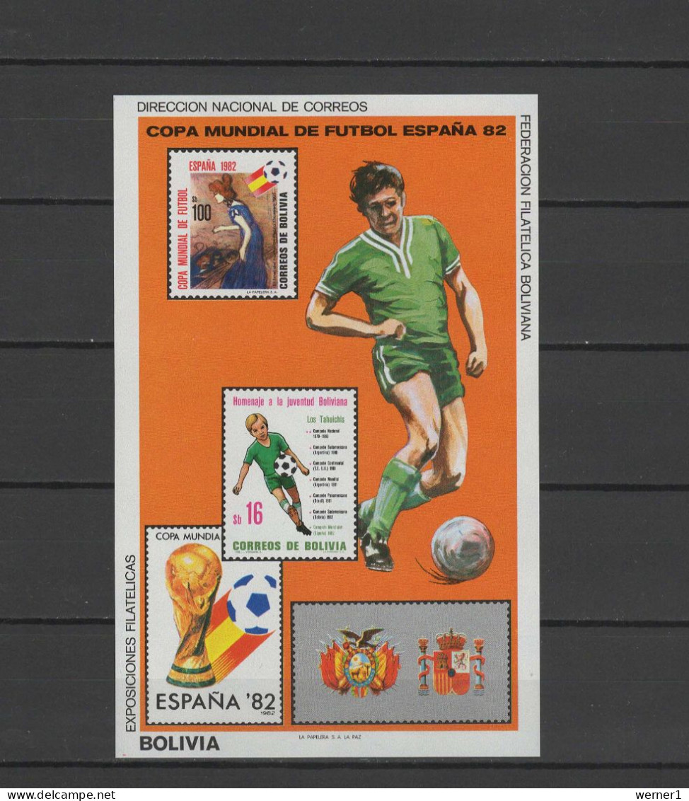 Bolivia 1982 Football Soccer World Cup S/s MNH -scarce- - 1982 – Spain