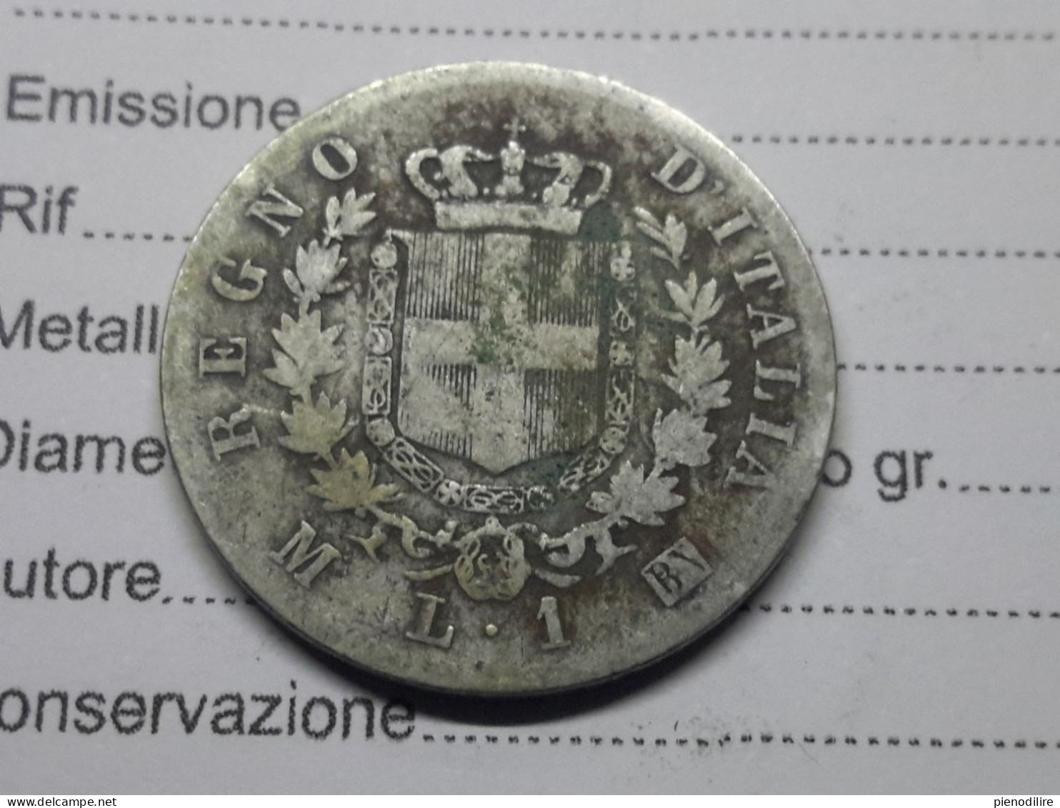 1 LIRA 1863 BN MILANO  (A10.118) - 1861-1878 : Vittoro Emanuele II