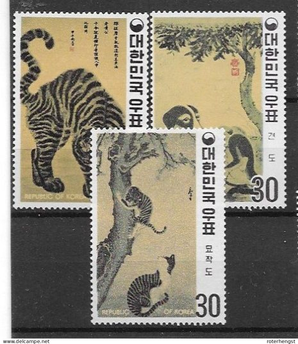 South Korea Mnh ** Tiger Set 45 Euros 1970 - Corée Du Sud