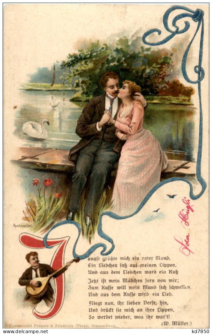 Paar Mandoline Litho - Couples