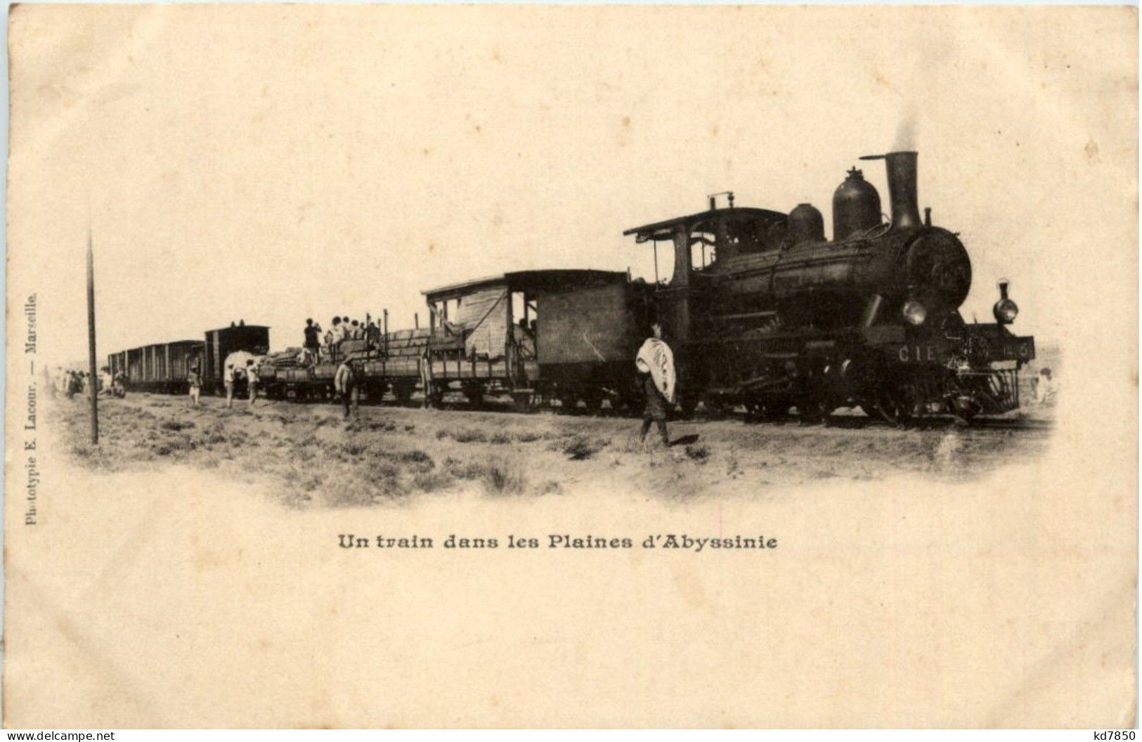 Un Train Dans Les Plaines D Abyssinte - Chemin Der Fer - Sudan