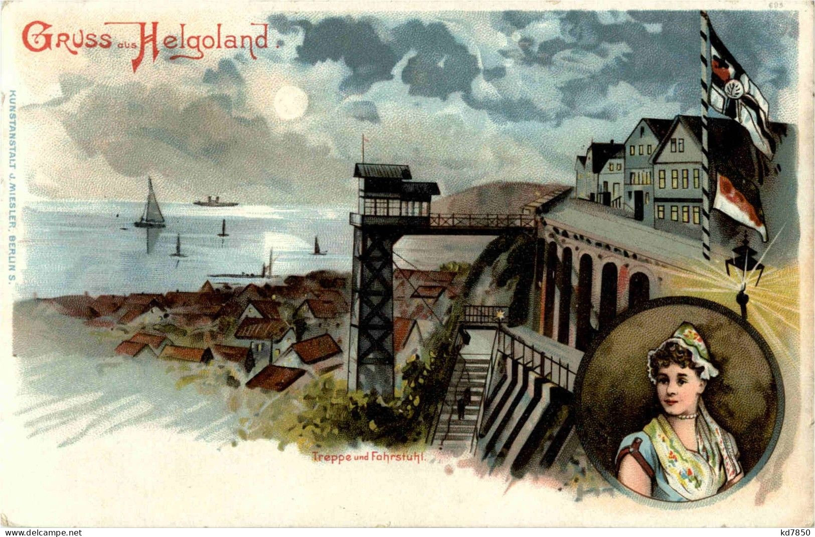 Gruss Aus Helgoland - Litho - Helgoland