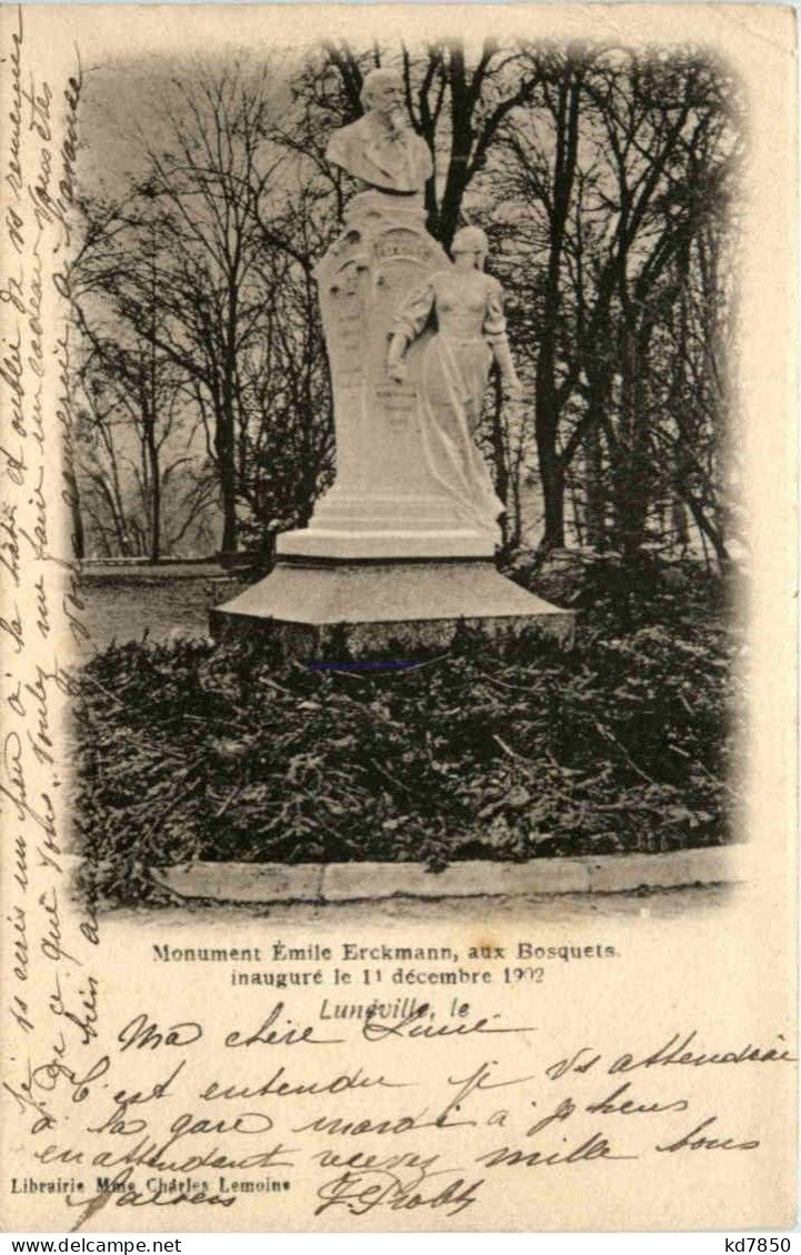 Luneville - Monument Emile Erckmann - Luneville