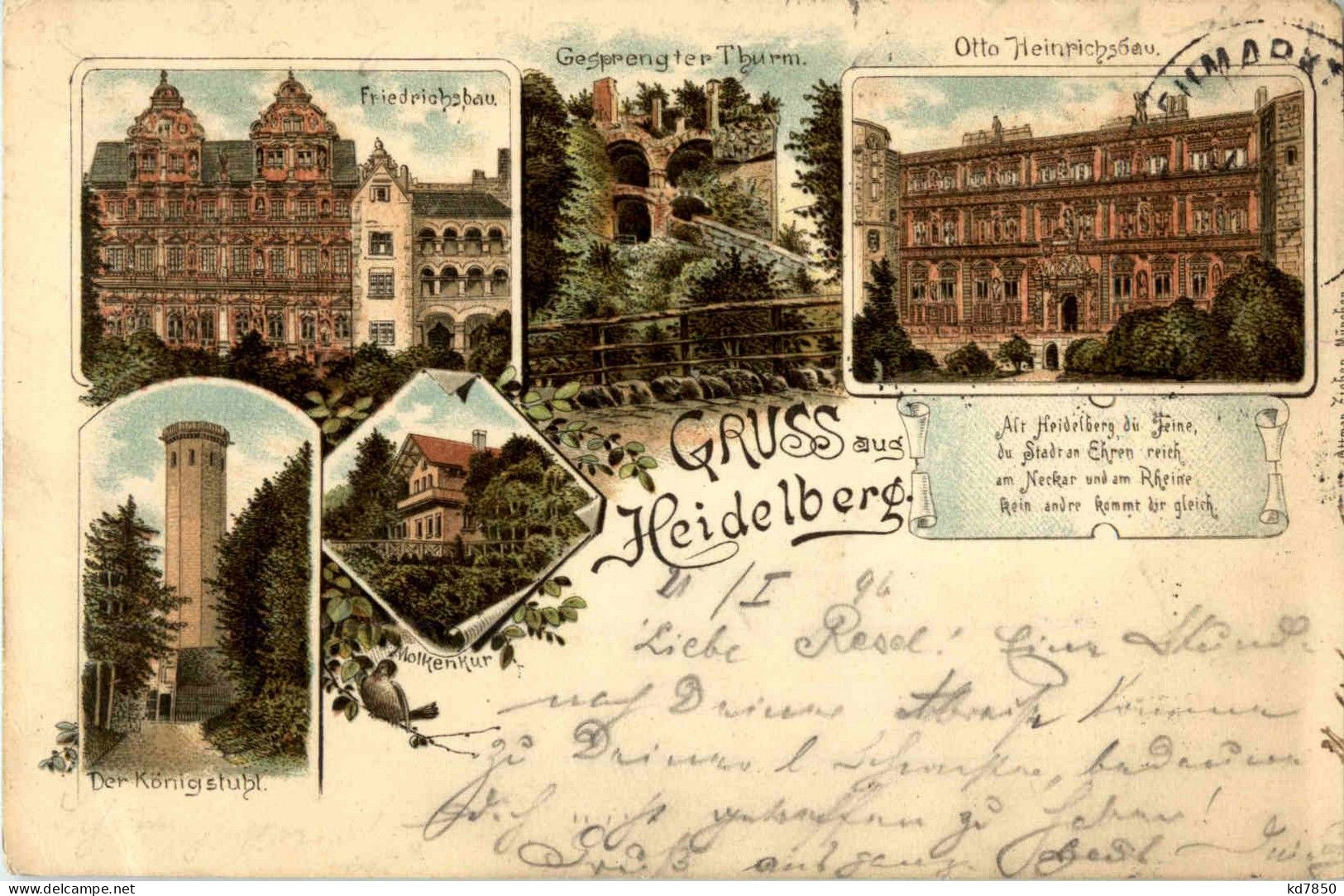 Gruss Aus Heidelberg - Litho - Heidelberg