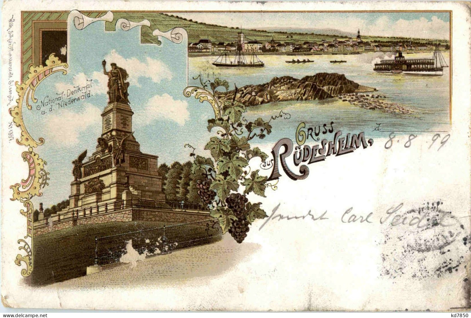 Gruss Aus Rüdesheim - Litho - Ruedesheim A. Rh.