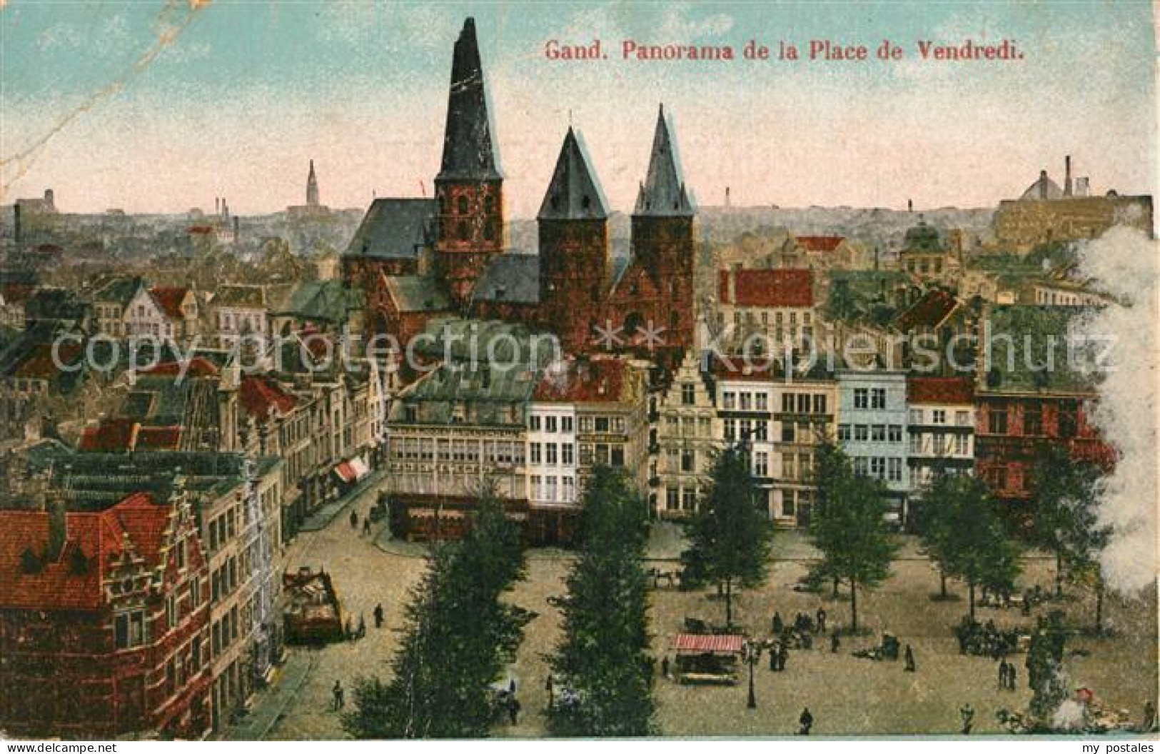 73336712 Gand Belgien Place De Vendredi Eglise Gand Belgien - Other & Unclassified