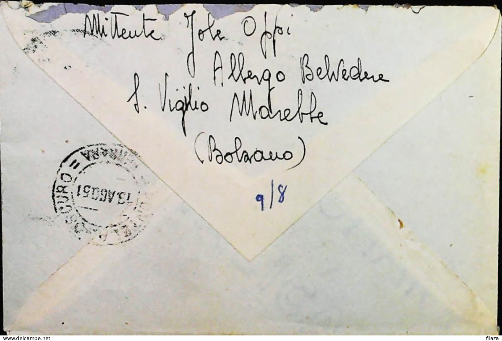 Italy - Repubblica - Democratica + Italia Al Lavoro Lettera / Cartolina Da Marebbe - S7264 - 1946-60: Storia Postale