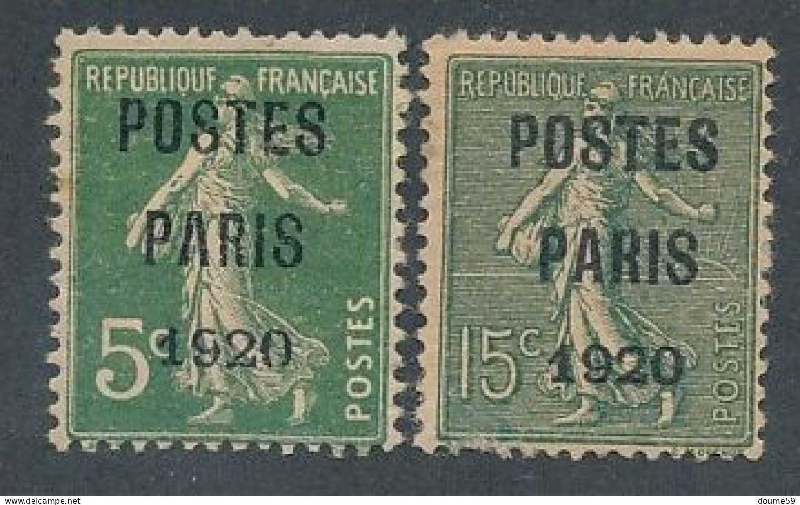 A-725: FRANCE: Préoblitérés N°24/25 NSG Signés Scheller - 1893-1947