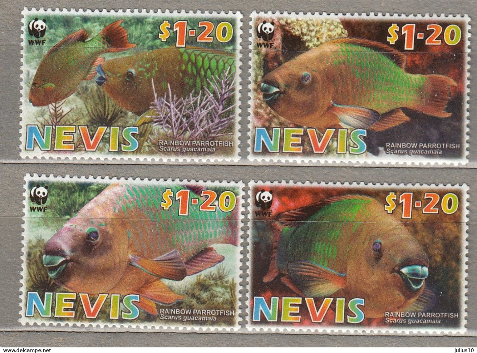 NEVIS 2007 Fishes MNH(**) Mi 2208-2011 #Fauna 51-1 - Fische