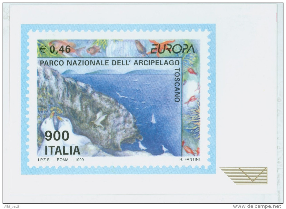 1999 - ITALIA - CARTOLINA FILATELICA - EUROPA - PARCO DELL'ARCIPELAGO TOSCANO - Postwaardestukken