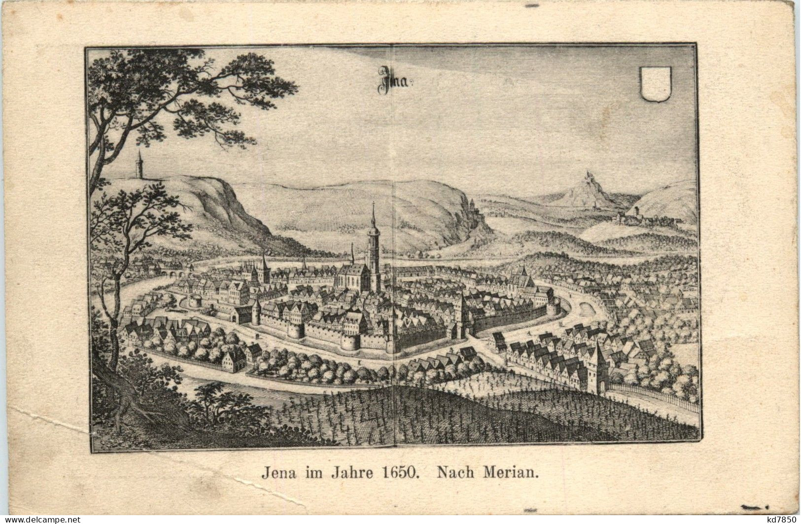 Jena - Im Jahre 1650. Nach Merian - Jena