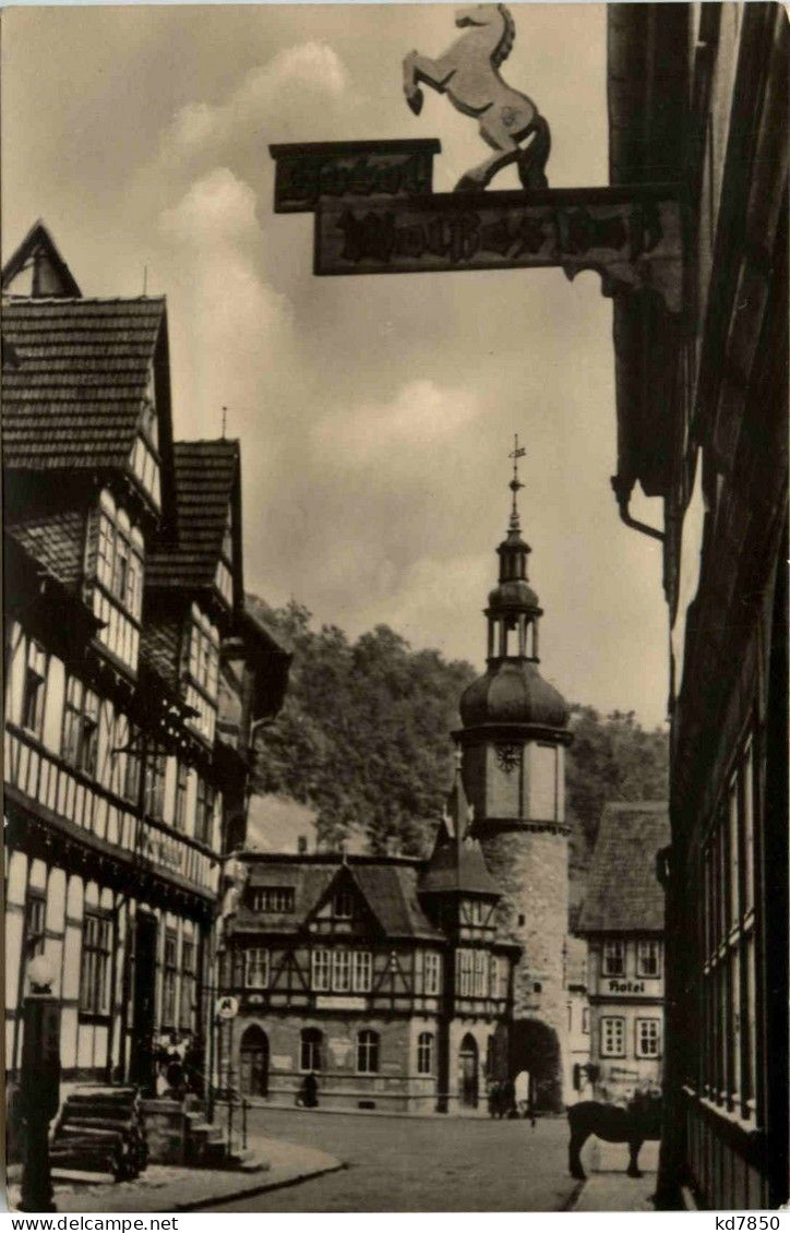 Stolberg/Harz . Hotel Weisses Ross - Älteste Gaststätte Im Ort Seir 1627 - Stolberg (Harz)