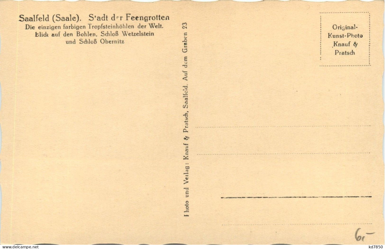 Saalfeld/Saale - Stadt Der Feengrotten - Saalfeld