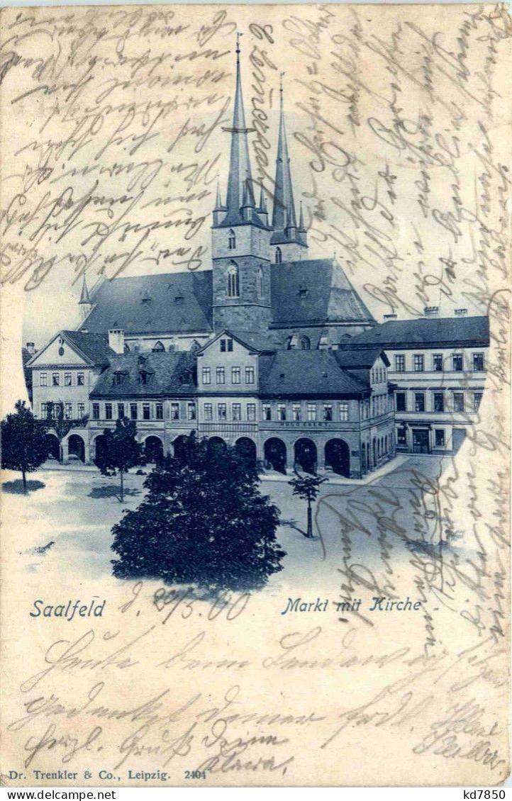 Saalfeld/Saale - Markt Mit Kirche - Saalfeld