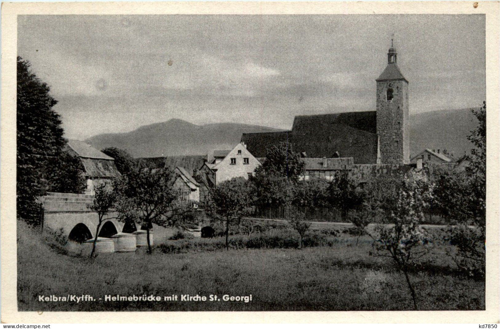 Kelbra/Kyffh. - Helmebrücke Mit Kirche St. Georgi - Kyffhäuser