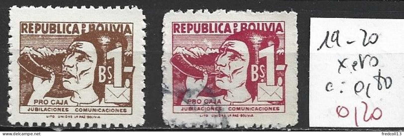 BOLIVIE BIENFAISANCE 19-20 * & Oblitéré Côte 0.80 € - Bolivia