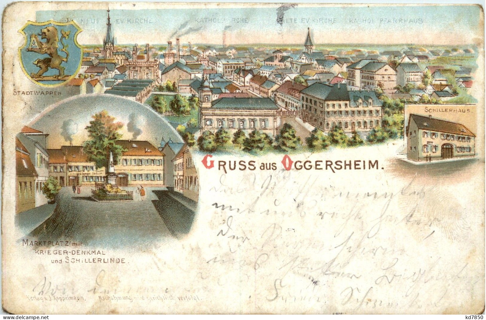 Gruss Aus Oggersheim - Litho - Ludwigshafen