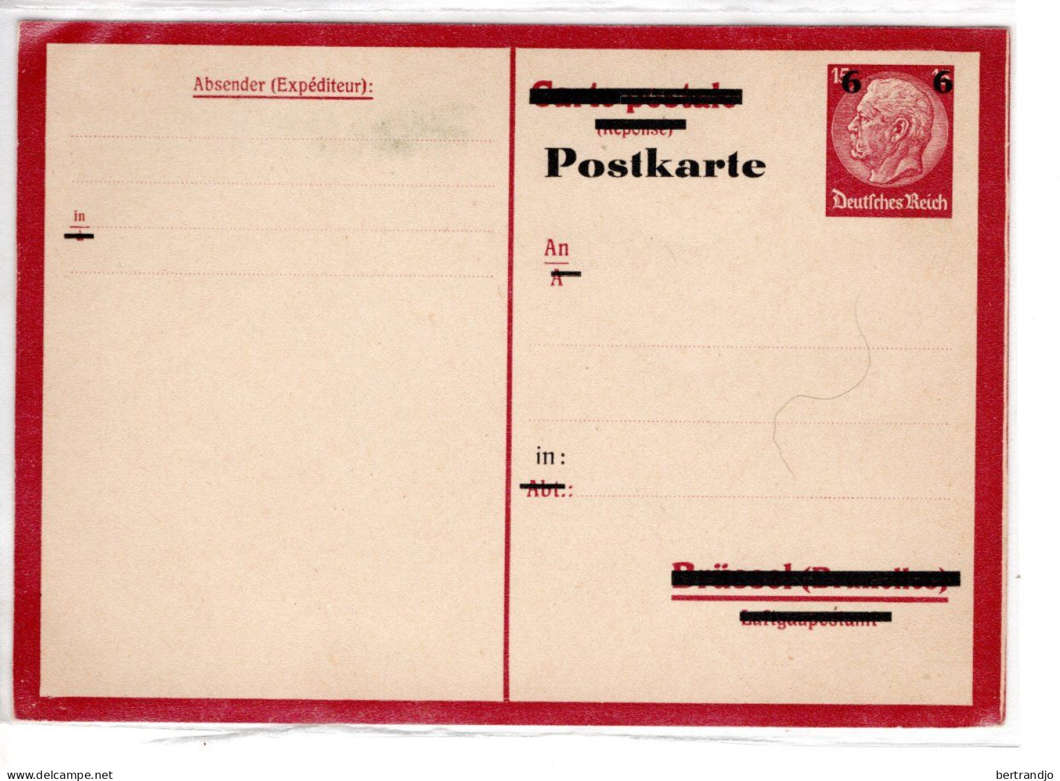 Entier / Postkarte - Briefkaarten