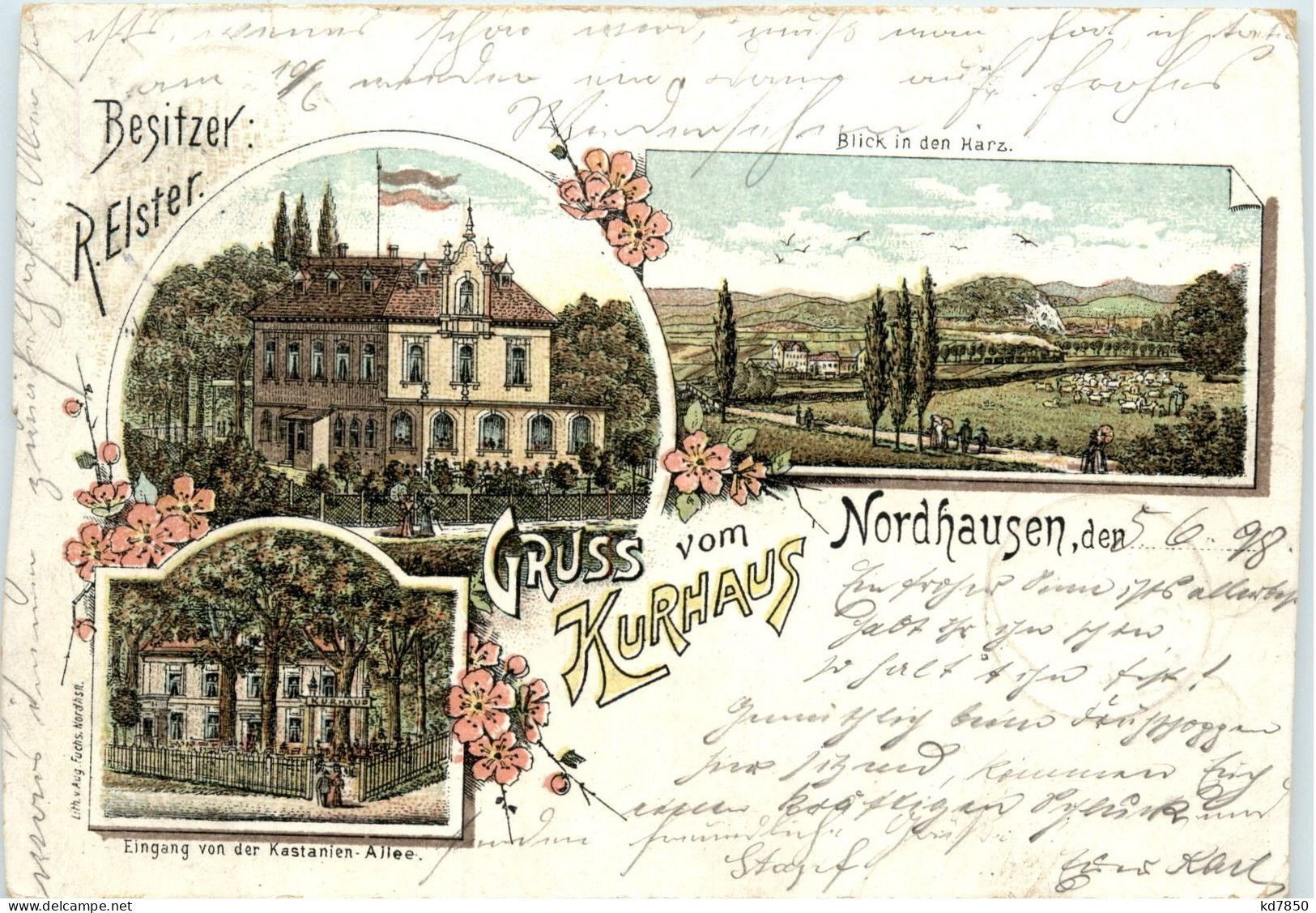 Gruss Vom Kurhaus Nordhausen - Litho - Nordhausen