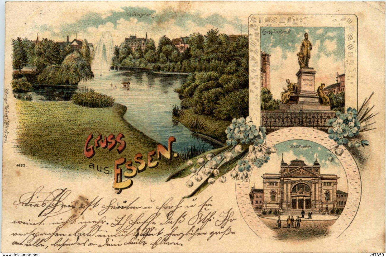 Gruss Aus Essen - Litho - Essen