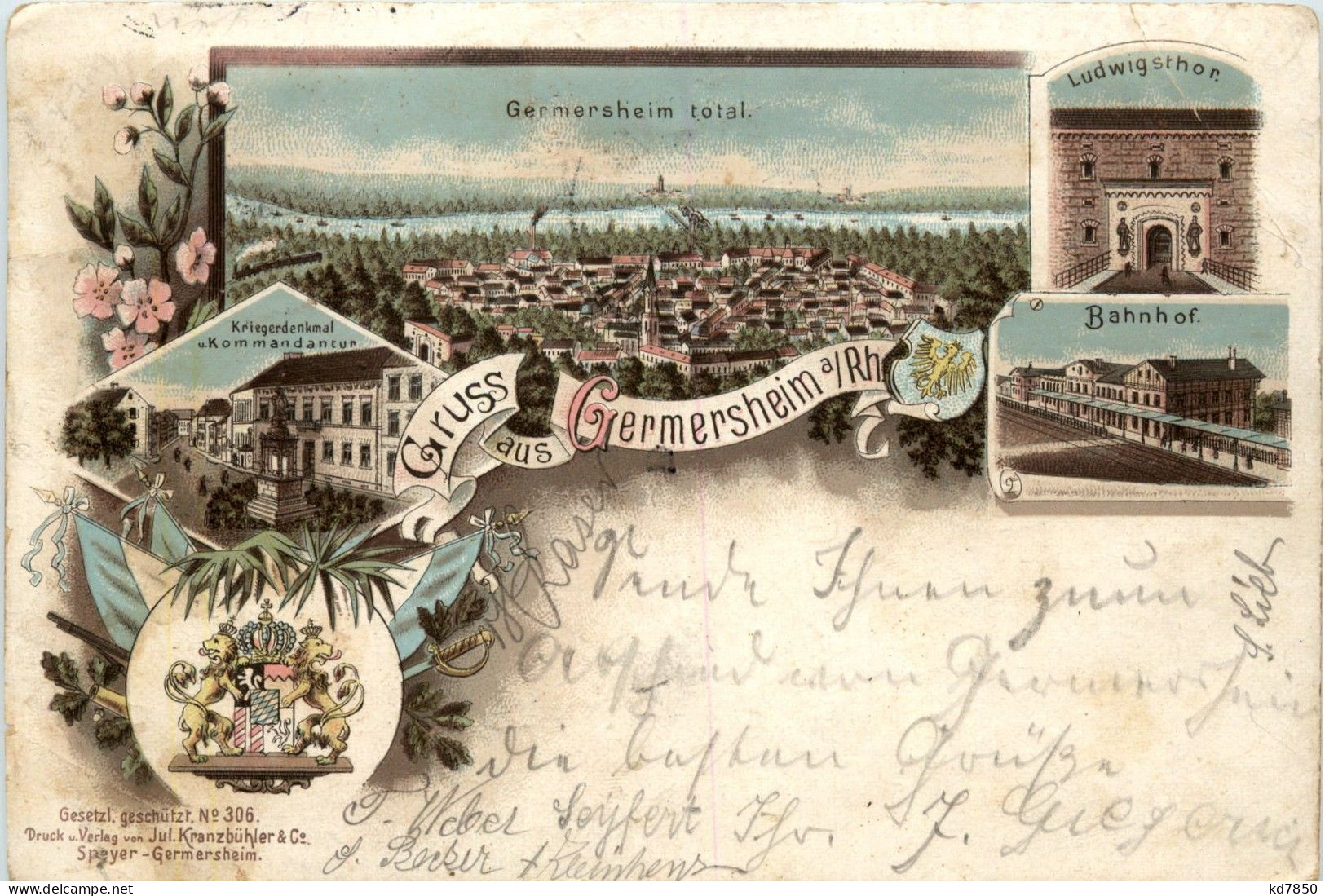 Gruss Aus Germersheim - Litho - Germersheim