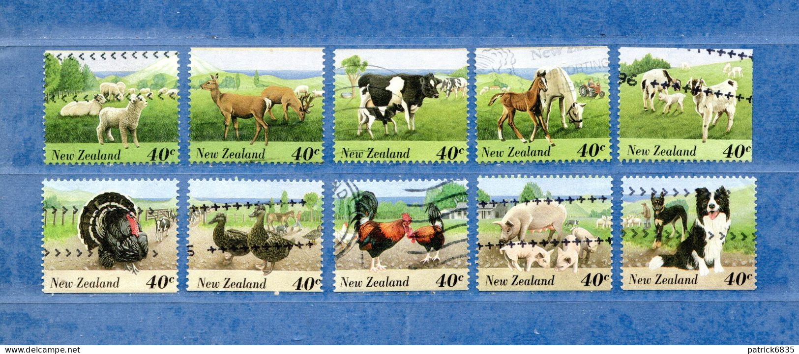 (Us8) NUOVA ZELANDA  °- 1995 - ANIMAUX.  Yvert. 1385 à 1394. Used. - Used Stamps