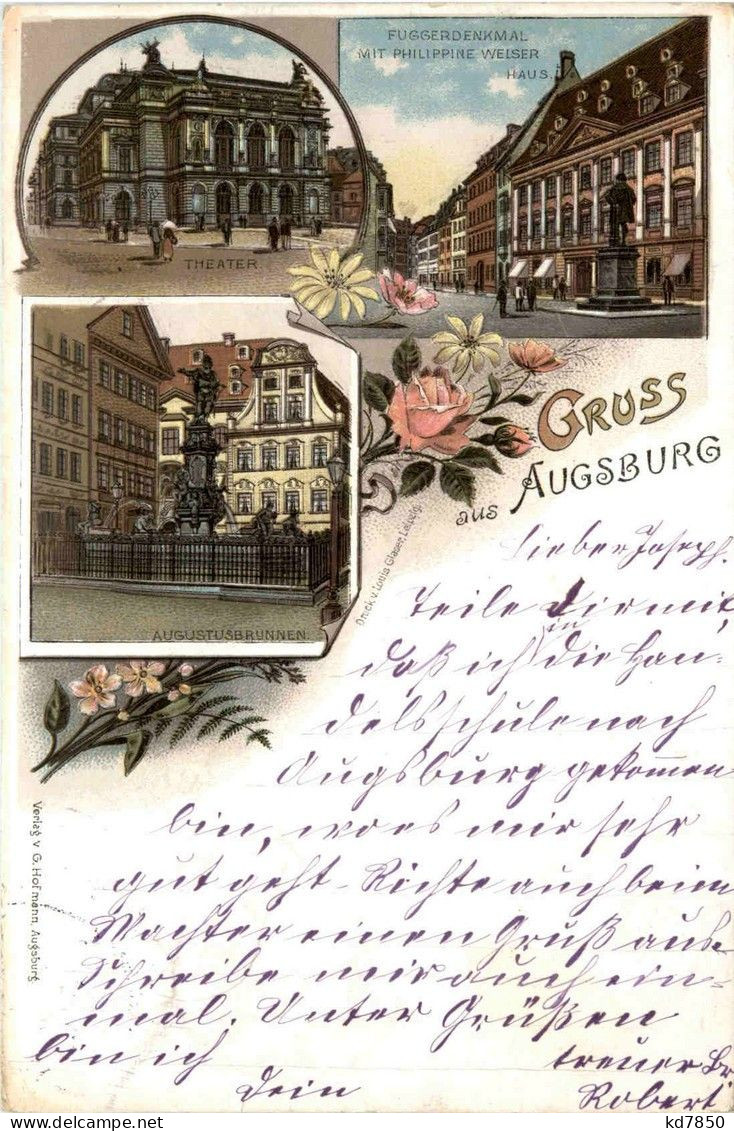 Gruss Aus Augsburg- Litho - Augsburg