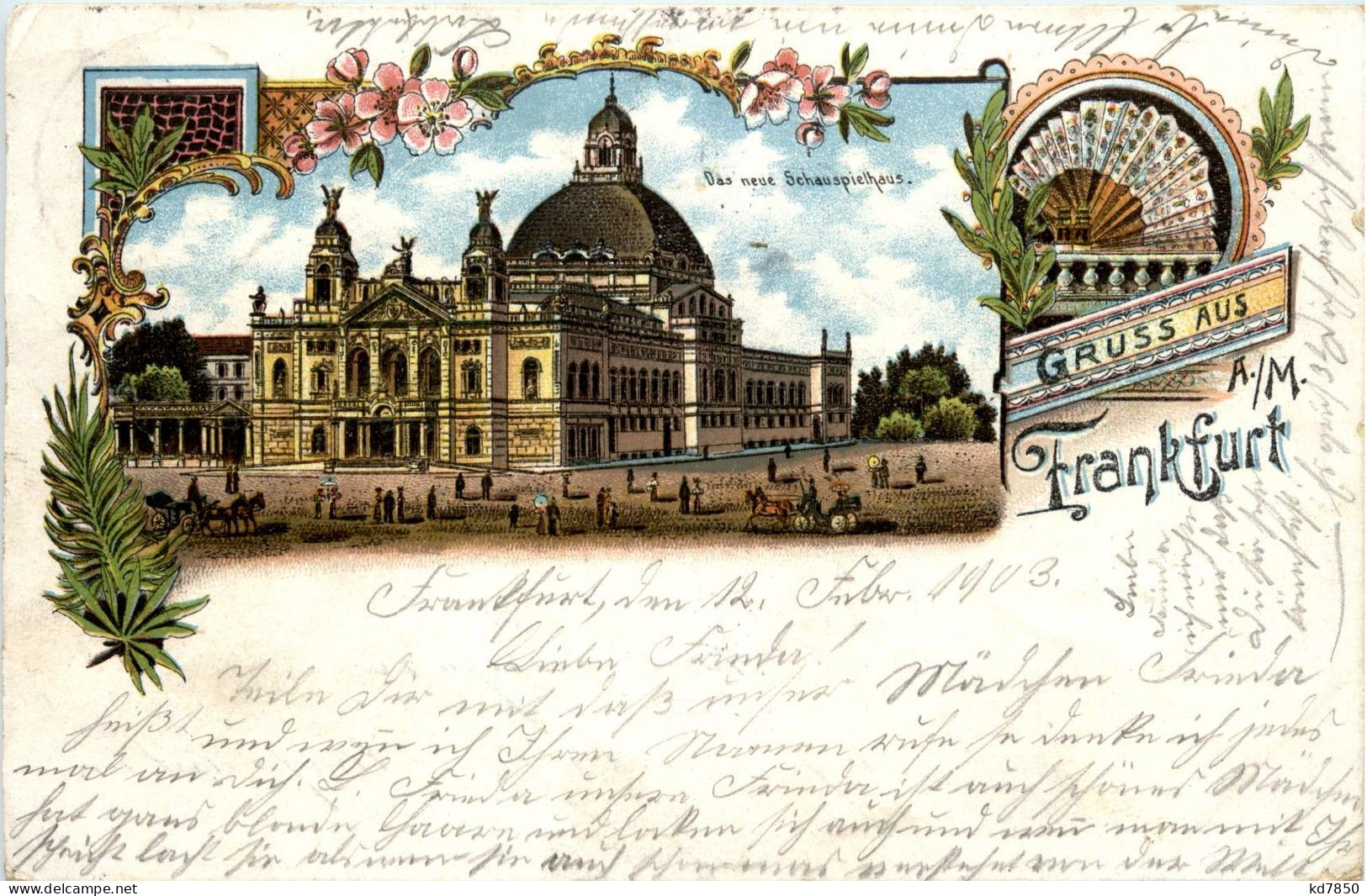 Gruss Aus Frankfurt - Litho - Frankfurt A. Main